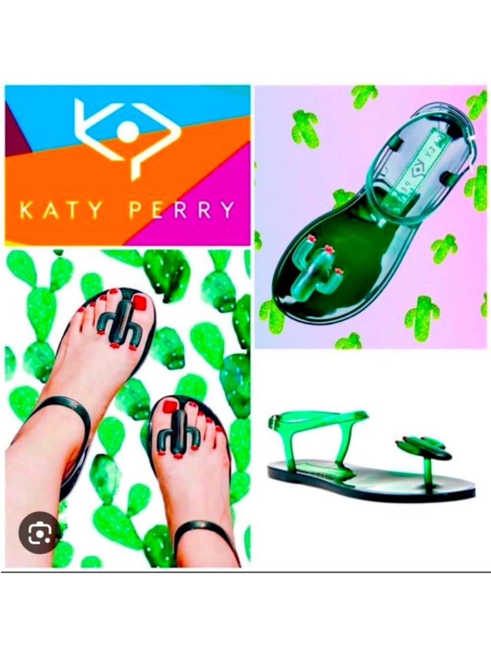 Katy Perry Cactus Gelli Sandals ladies size 8